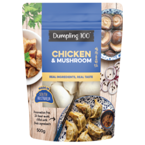 chicken and mushroom dumpling