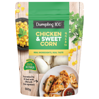 chicken & sweet corn dumpling